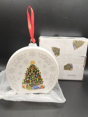 Temp-tations by Tara Xmas Tree Santa Claus Sugar Cookie Recipe Ceramic Ornament